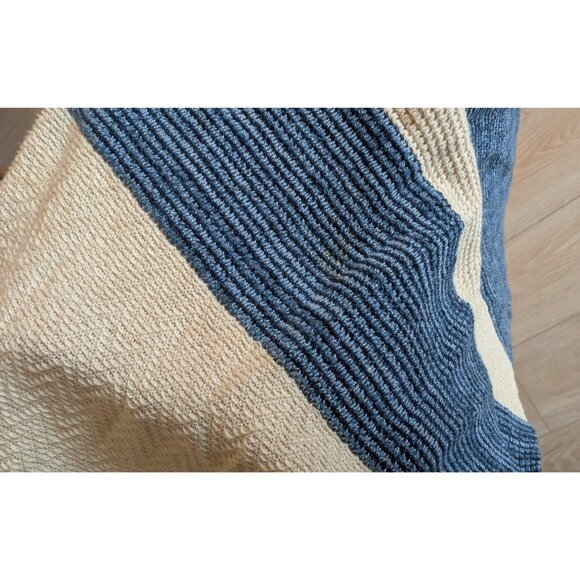 Ralph Lauren Women's Cotton Silk Knit Striped Open Shawl Long Cardigan Size Larg - Picture 13 of 14